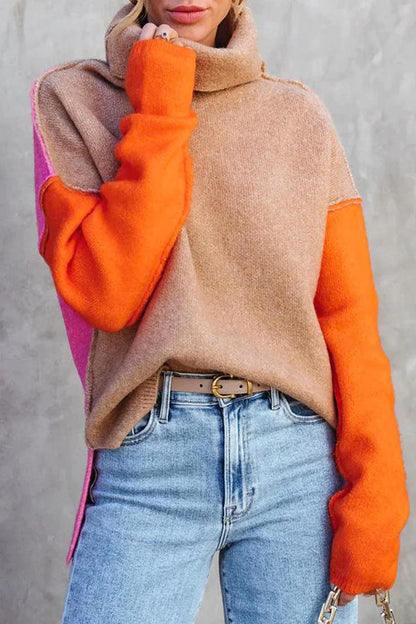 Wintertrend Color Block Pullover