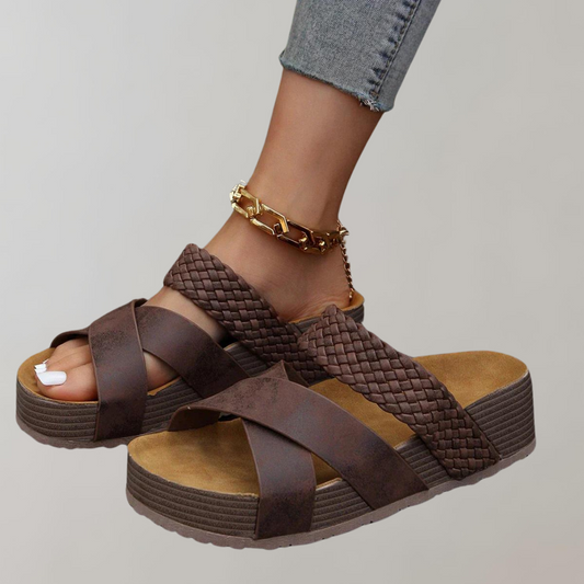 Orthopädische Plateausandalen Für Damen | Bequeme Sommerschuhe Mit 3 Riemen