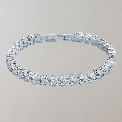 Tennisarmband Mit Leuchtendem Herz Und Zirkoniastein