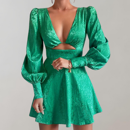 Minikleid Mit Tiefem V-Ausschnitt