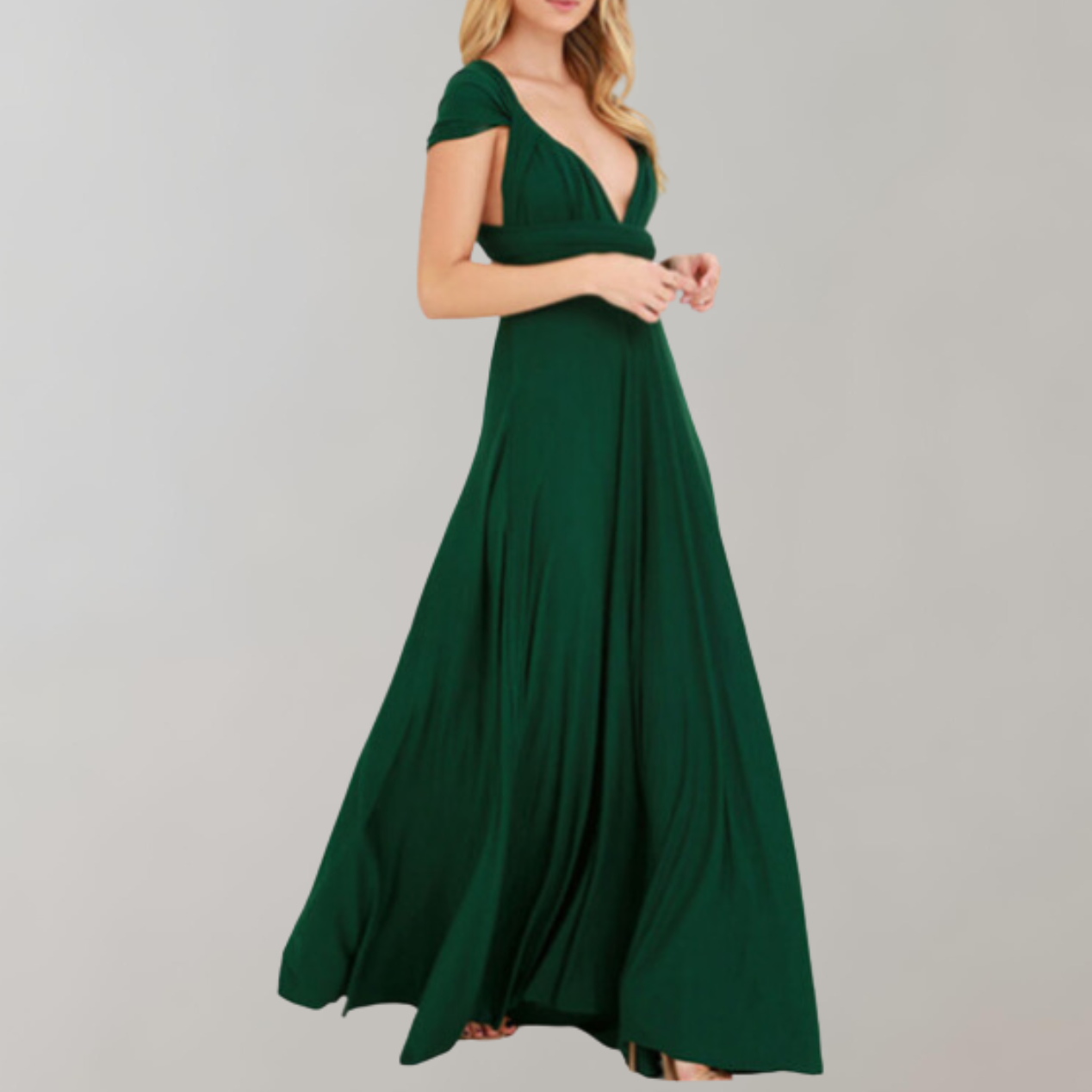 Schickes Maxikleid | Cocktailkleid Mit Taillengürtel