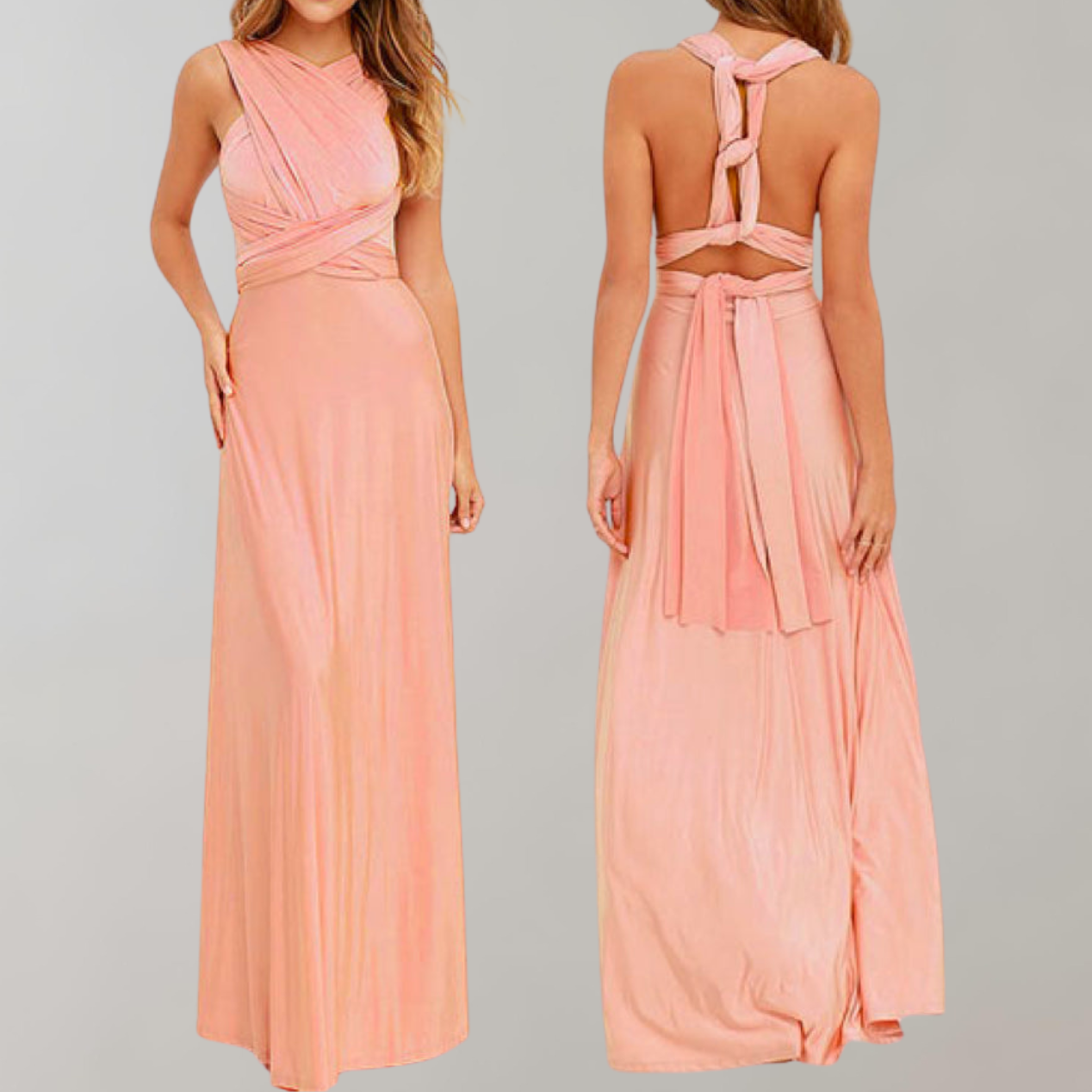 Schickes Maxikleid | Cocktailkleid Mit Taillengürtel