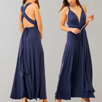 Schickes Maxikleid | Cocktailkleid Mit Taillengürtel