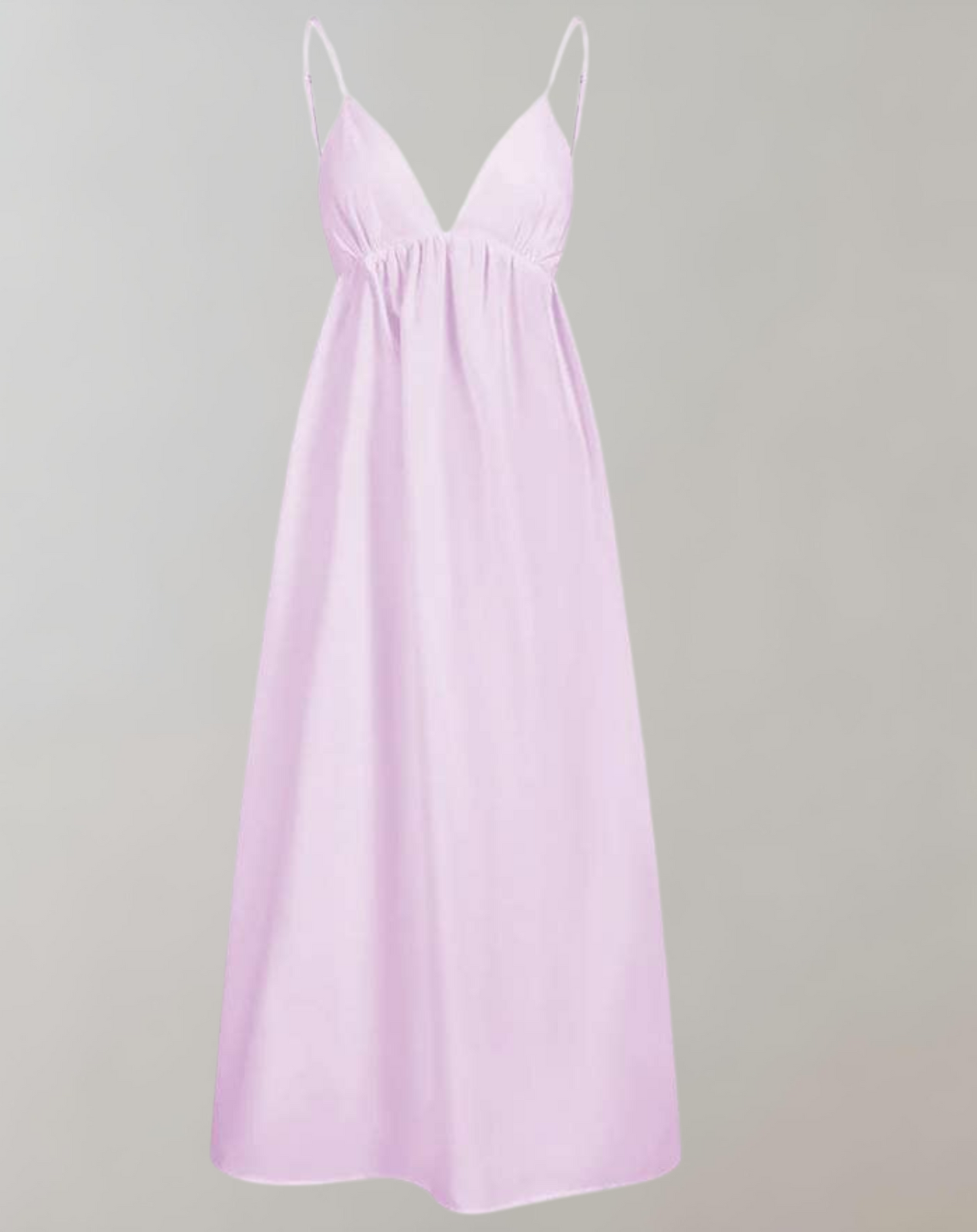 Maxi-Sommerkleid Aus Baumwolle Mit Dünnen Trägern