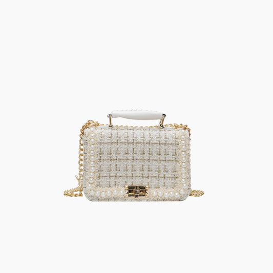 Elegante Tasche Mit Wolldetail
