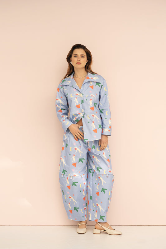 Pyjama-Set Mit Speziellem Schnitt