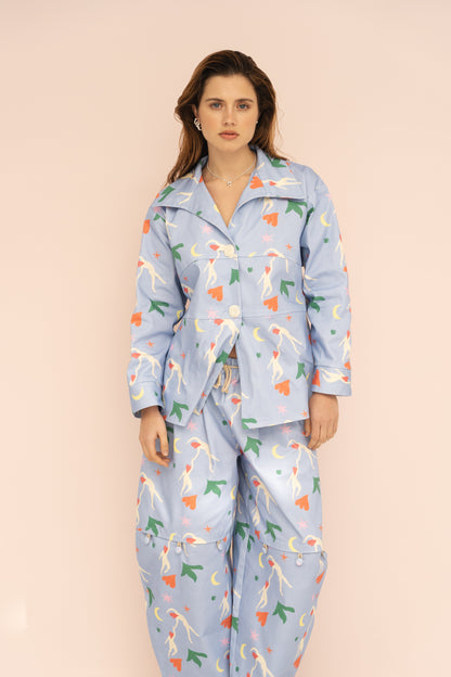 Pyjama-Set Mit Speziellem Schnitt