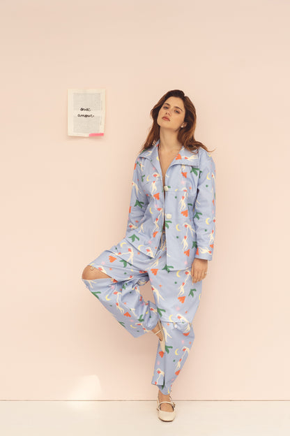Pyjama-Set Mit Speziellem Schnitt