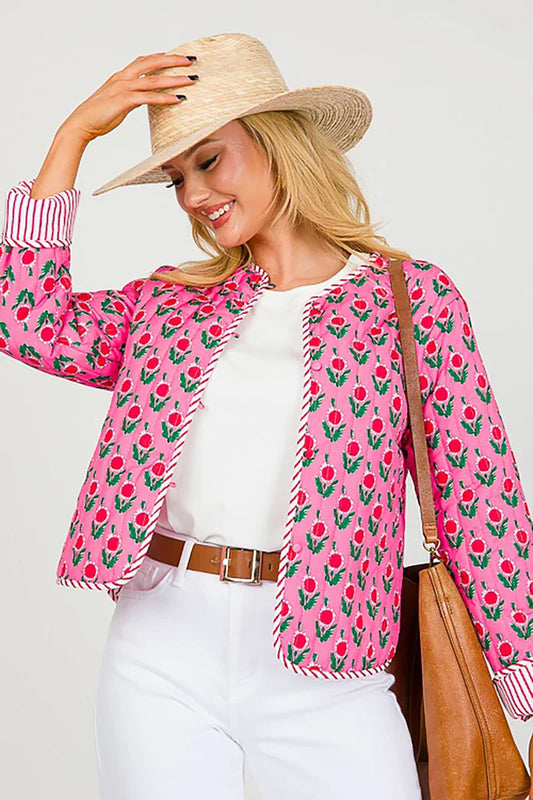 Elegante Rosa Jacke