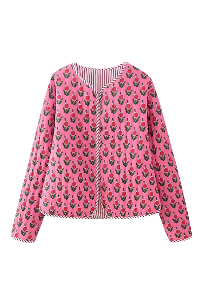 Elegante Rosa Jacke