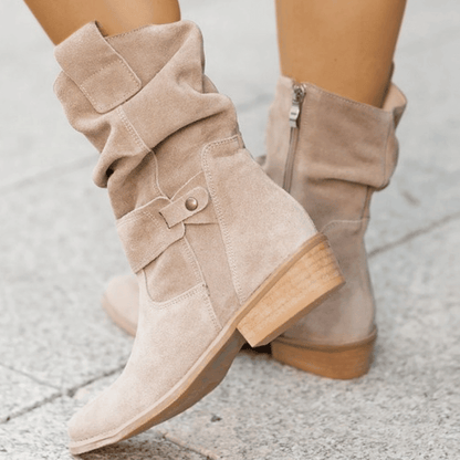Wildlederstiefel Mit Stilvollem Design