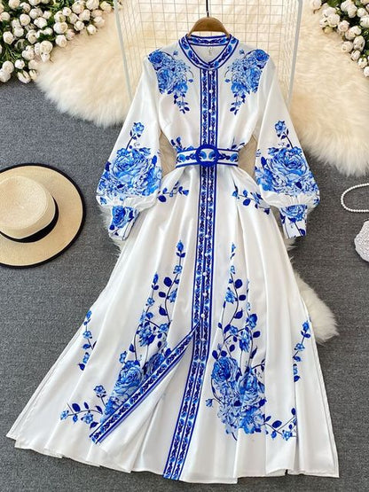 Elegantes Langarm Damenkleid