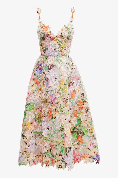 Elegantes, Tief Ausgeschnittenes Midikleid