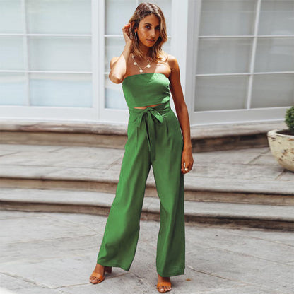 Stylischer Jumpsuit Mit Bindeband İn Der Taille
