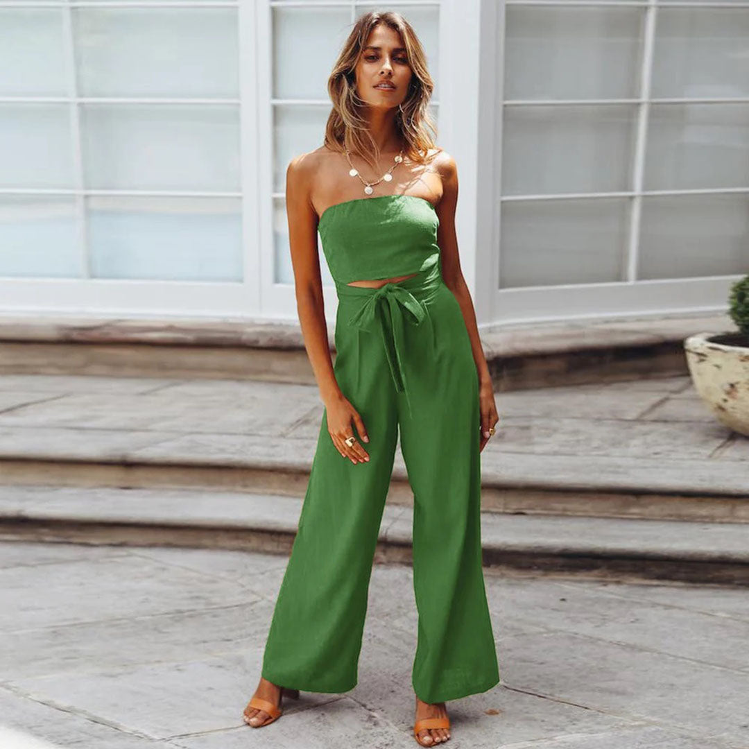 Stylischer Jumpsuit Mit Bindeband İn Der Taille