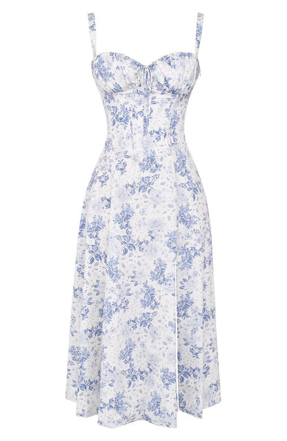 Kleid Mit Blumen-Corsagenmuster