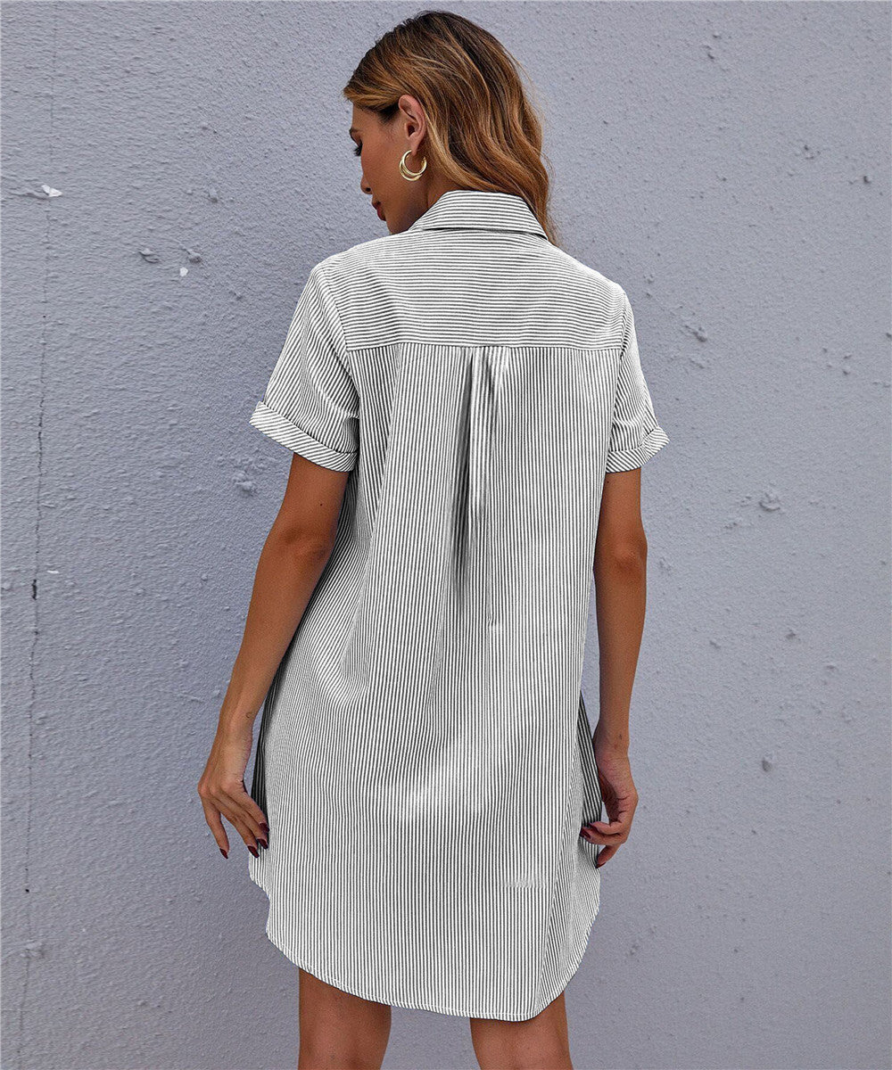 Elegantes Kurzarm-Hemdkleid