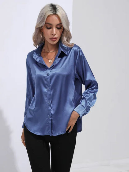 Satinhemd İm Stylischen Design