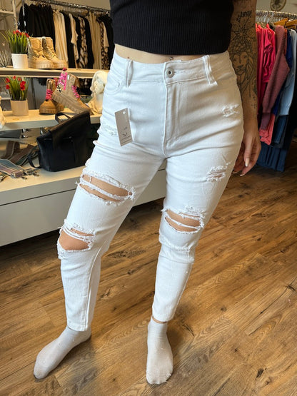 Stylische Hose Mit Ripp-Details