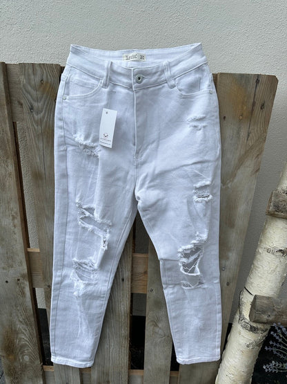 Stylische Hose Mit Ripp-Details