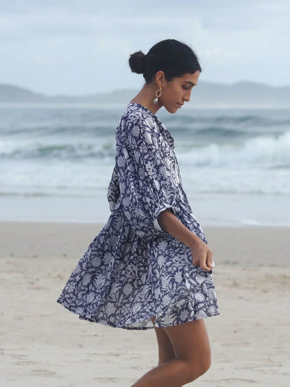 Sommer-Minikleid Mit Bohemian-Muster