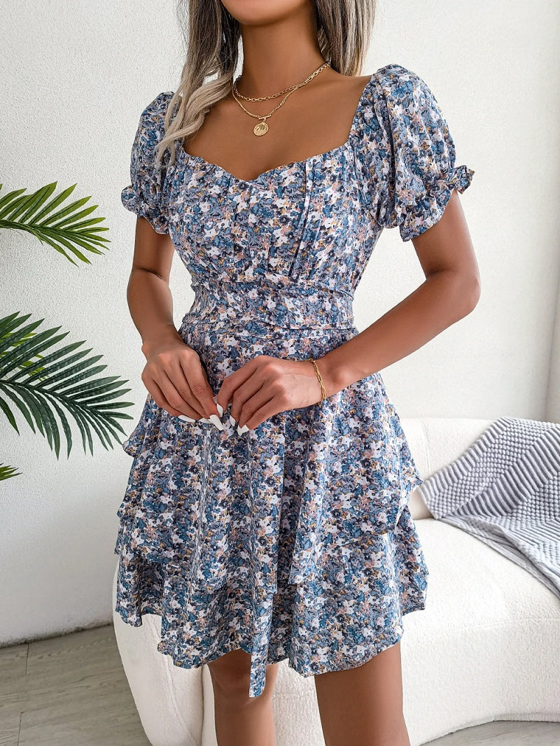 Elegantes Midikleid Mit Blumendruck