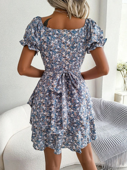 Elegantes Midikleid Mit Blumendruck