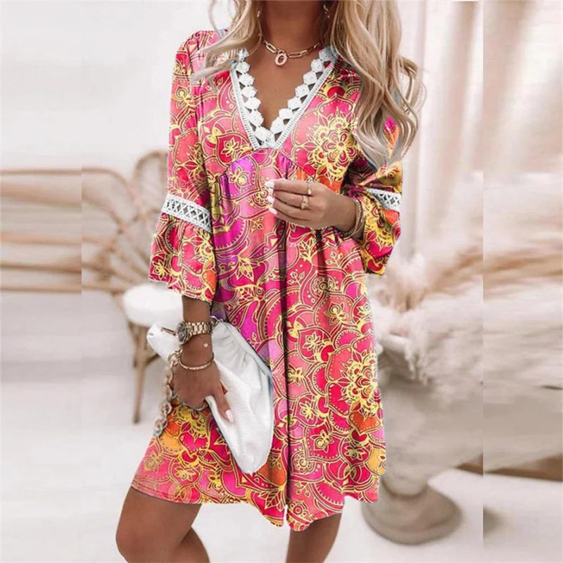 Maxikleid Mit Blumenmuster