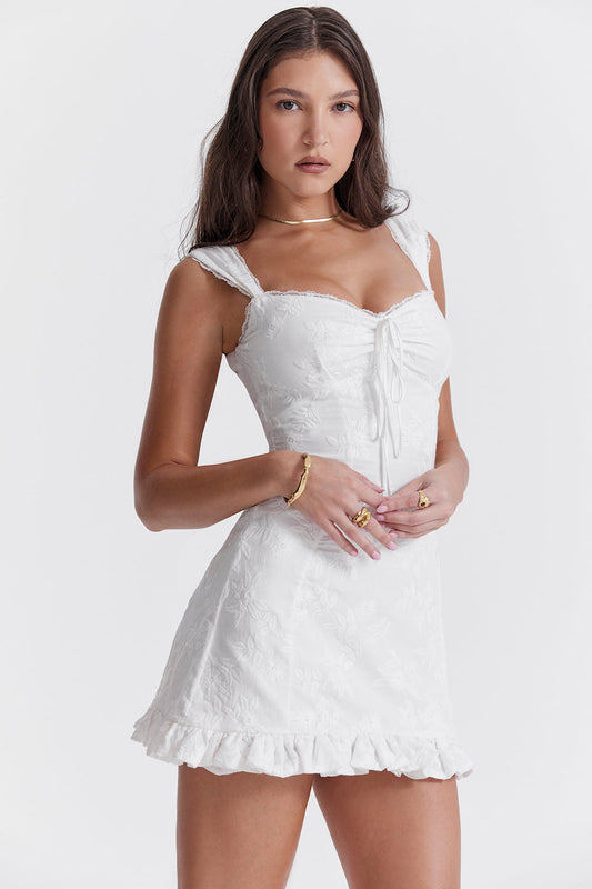 Elegantes Minikleid Mit Quadratischem Ausschnitt