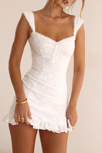 Elegantes Minikleid Mit Quadratischem Ausschnitt