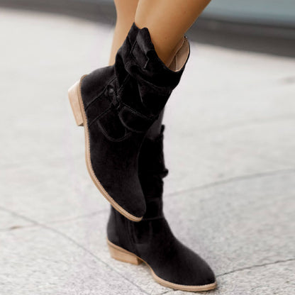 Wildlederstiefel Mit Stilvollem Design