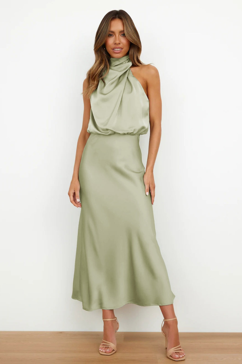 Midikleid Mit Schulterfreiem Ausschnitt