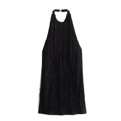 Rückenfreies Minikleid Mit Quasten