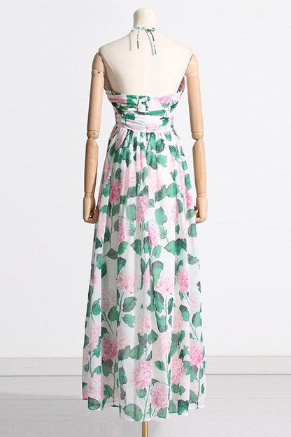 Elegantes Maxikleid Mit Tiefem Ausschnitt