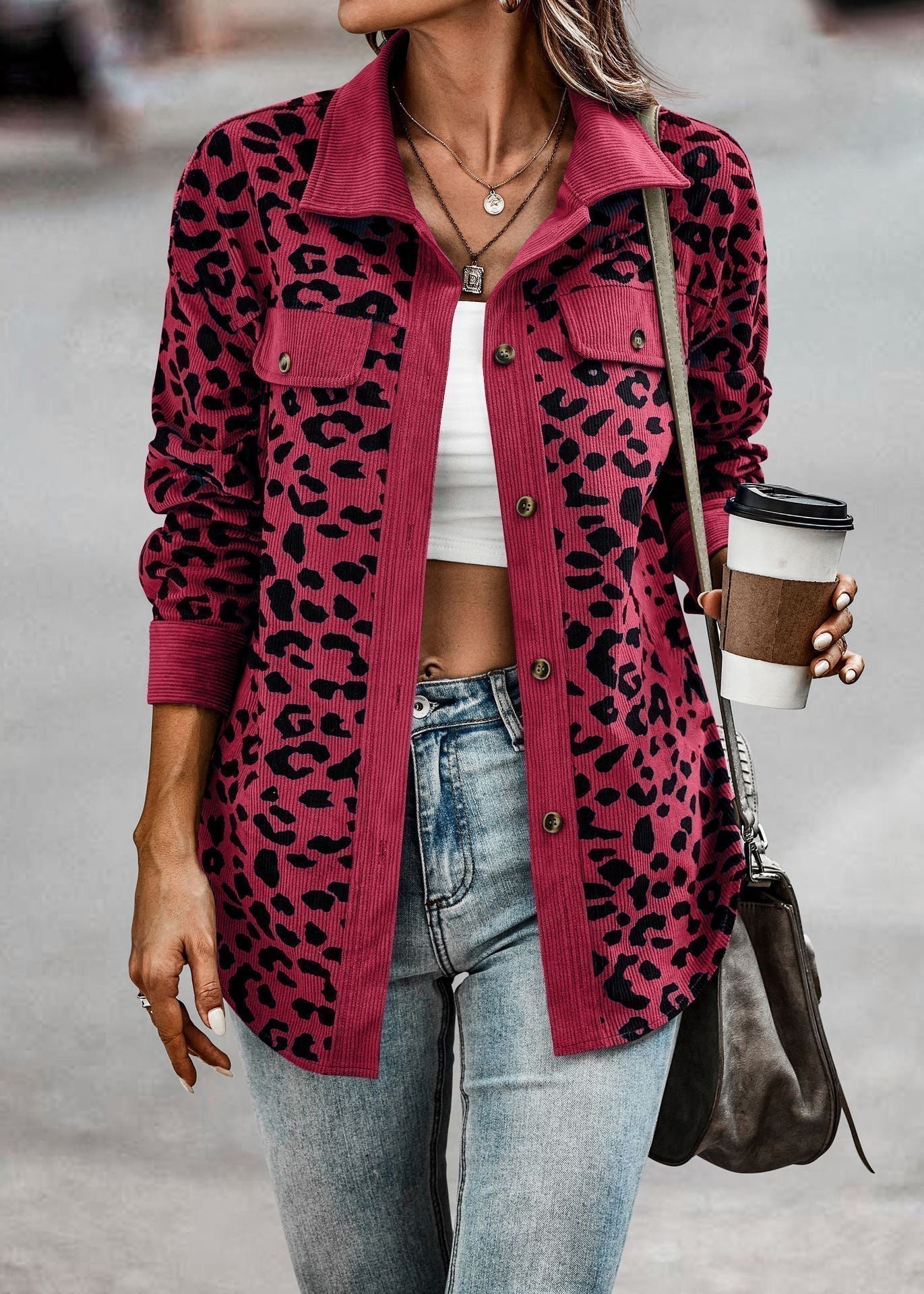 Elegante Gemusterte Jacke