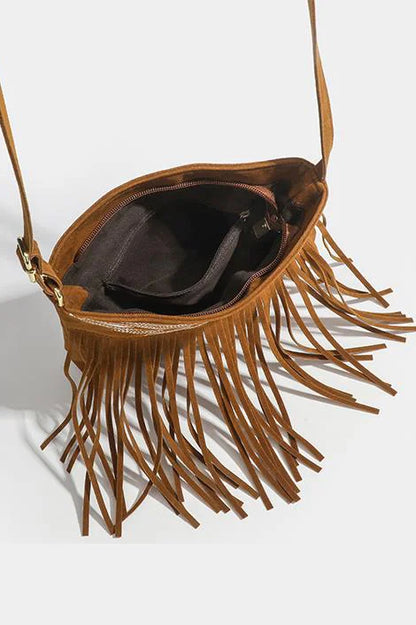 Braune Umhängetasche Mit Quasten
