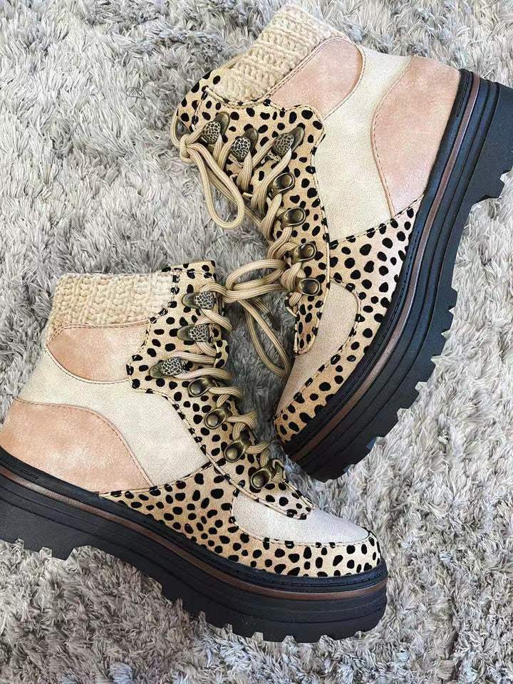 Elegante Stiefel Mit Leopardenmuster