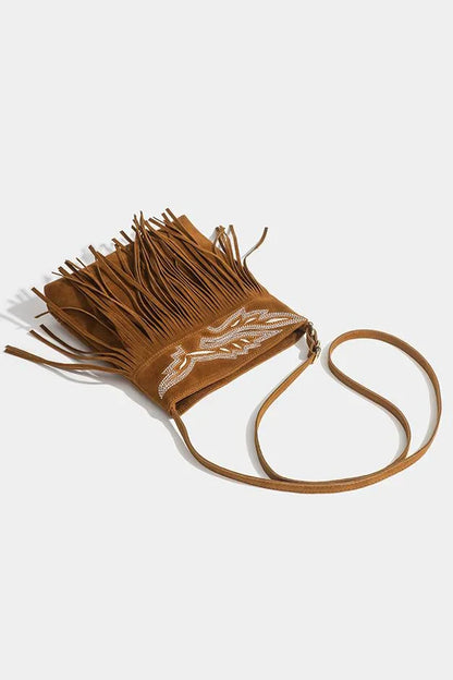 Braune Umhängetasche Mit Quasten