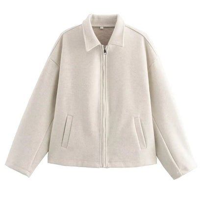 Klassische Elegante Jacke Mit Reißverschluss