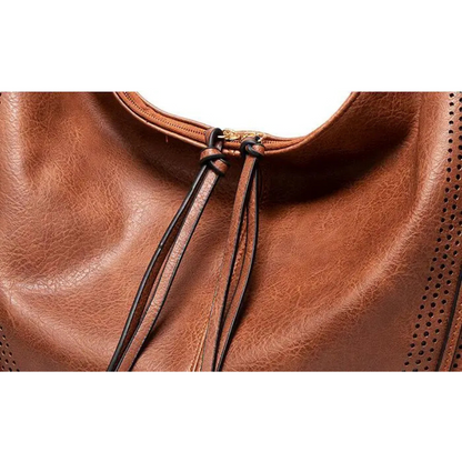 Klassische Und Vielseitige Vintage-Ledertasche