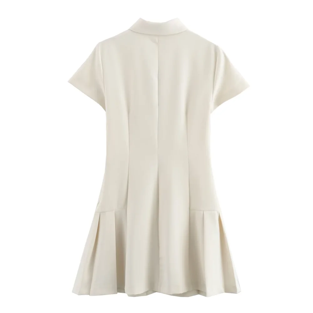 Minikleid Mit Hemdkragen Und Button-Down-Kragen