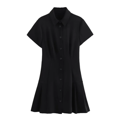Minikleid Mit Hemdkragen Und Button-Down-Kragen