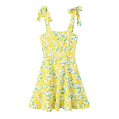 Slim Cut - Zitronengemustert - Sommerkleid