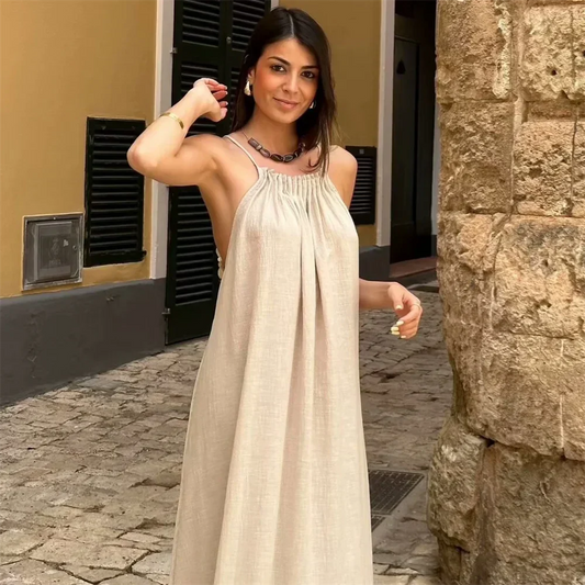 Rückenfreies Maxikleid