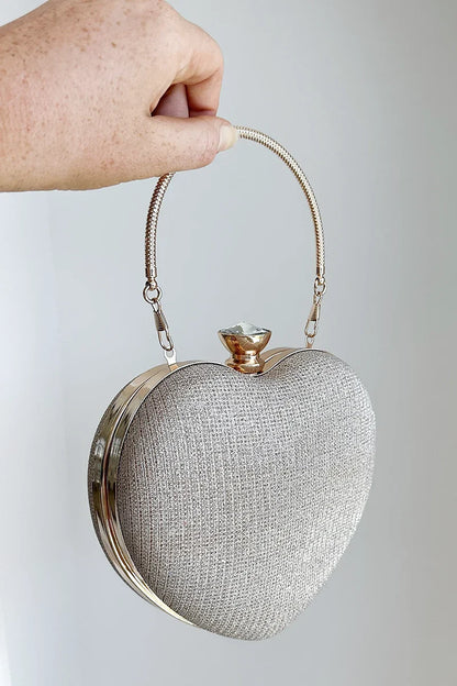 Herzförmige Clutch Mit Steinen