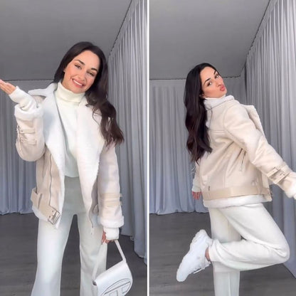 Stilvolles Design, Elegante Plüschjacke