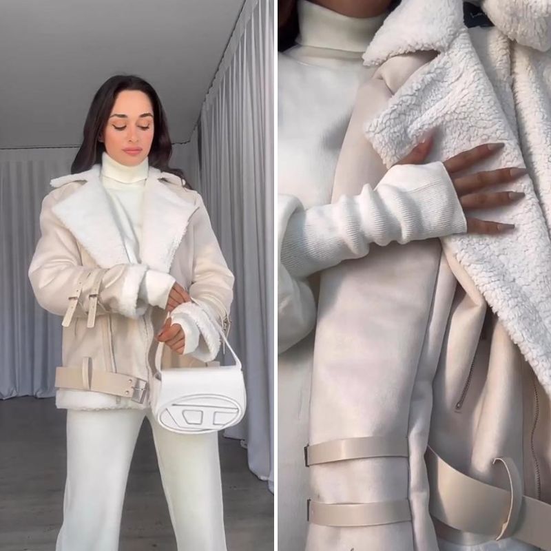 Stilvolles Design, Elegante Plüschjacke