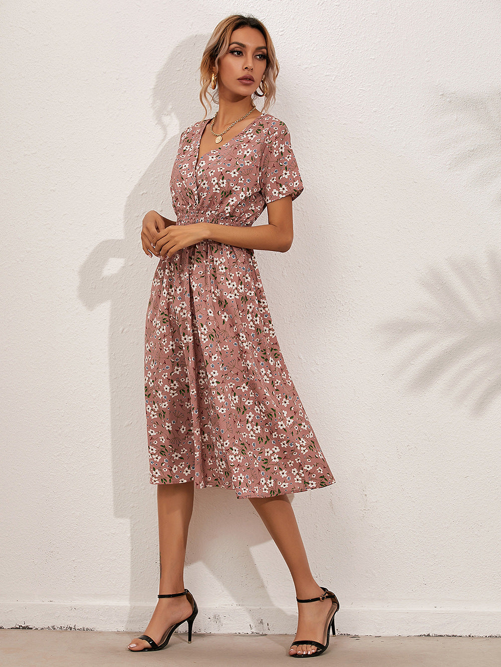 Damenkleid Mit Blumenmuster