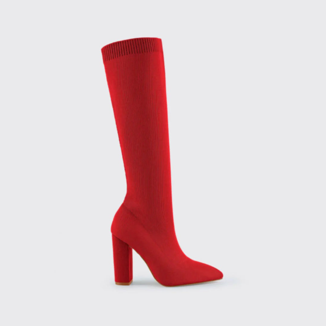 Overknee-Sock-Stiefel