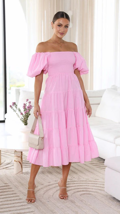 Trägerloses, Elegantes, Tief Ausgeschnittenes Midikleid
